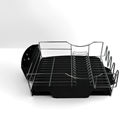 Étagère de rangement de cuisine moderne en fer, double couche, pour vaisselle et bols, étanche, réglable, durable, portable, de type sur pied
