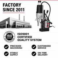 Perceuse magnétique industrielle avec base électromagnétique stable pour applications de perçage annulaire dans le métal