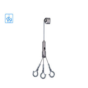 Kit de <span class=keywords><strong>suspension</strong></span> pour <span class=keywords><strong>pot</strong></span> de fleur intérieur/extérieur réglable à trois pieds Clips de câble de <span class=keywords><strong>suspension</strong></span> en plastique en acier - Product Image 4