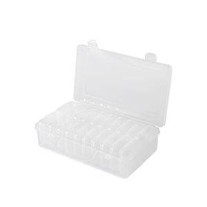Boîte de rangement transparente pour bureau, 5.5cm, avec compartiments, organisateur de bijoux, conteneur en plastique pour usage domestique - Product Image 2