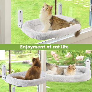 Hamaca para Gatos de Interior de 2 Piezas, Marca <span class=keywords><strong>Wowo</strong></span>, Plegable, con Ventosas Dobles Resistentes, Cama para Gatos con Marco Metálico - Product Image 6