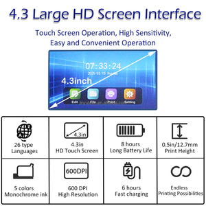 Hochgeschwindigkeits-Manueller <span class=keywords><strong>Coder</strong></span> Kleiner Intelligenter Handheld-Tintenstrahldrucker für Produktionsdatum Chargennummer Karton - Product Image 6