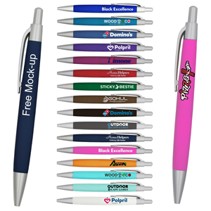 <span class=keywords><strong>Penna</strong></span> a Sfera Promozionale IDO Personalizzata con Logo, Punta 1.0mm, Inchiostro Nero/Blu, in Plastica con Stampa Logo - Product Image 1