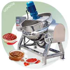 Horizontal Chilli Sauce Planetary Cooking Mixer Frying Jacketted 500l Electric Planetary Jacket Kettle Pan