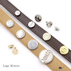 Chất lượng hàng đầu kim loại logo đinh tán tùy chỉnh tên thương hiệu đinh tán Stud đôi Nắp dập nổi biểu tượng tùy chỉnh đinh tán cho Phụ kiện túi - Product Image 1