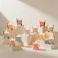 Vases à bougies en verre de luxe personnalisés en gros, vides, 9 oz, avec couvercle en métal et boîte