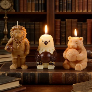 Cartoon Animal Ball Silicone Mold DIY Plaster Mold Lion Bear Eagle Shape For <b>Candle</b> <b>Making</b> <b>Kits</b> - Product Image 1