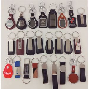 <b>Custom</b> Logo Luxury Designer Bulk Laser Engraving Leather Car Blank Metal Advertising Business Gifts Leather <b>Keychains</b> - Product Image 5