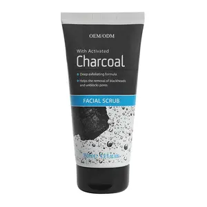 Private label mineral charcoal whitening facial cleanser