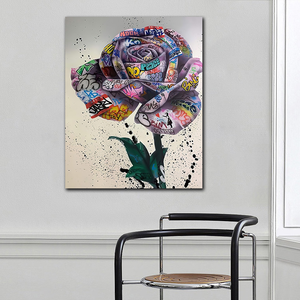Street Graffiti Art Leinwand Malerei Blumen kunst Wand plakate und Drucke Inspirierende Kunstwerk Bilder für Wohnzimmer Dekoration - Product Image 4