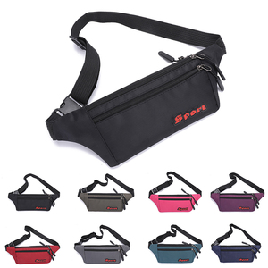 Riñonera Deportiva Unisex de Nailon con Cierre de Cremallera, Color Gris, Patrón de Letras, Uso Diario, Bolsa Cruzada con Correa - Product Image 3