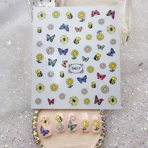 Farbe Schmetterling Welle Nagel Aufkleber Tomoni Folien Produkt 3d Schmetterling Aufkleber Bar Schmetterling Nagel Aufkleber Bulk für Nägel