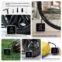 Pompe à air électrique sans fil numérique portable pour pneus de voiture et de véhicule, arrêt automatique, 150 psi, design boîte noire, matériau ABS