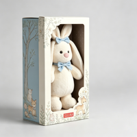 Boîte en carton pliable personnalisée avec fenêtre pour cadeaux de poupées, grand emballage, boîte à jouets pour enfants