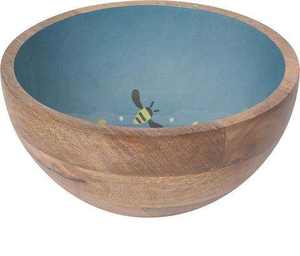 Tazón de Madera para Servir, Estilo Moderno, Ecológico, Hecho a Mano, con Estampado de Esmalte Natural, para Ensaladas, Sopas, Arroz, Hogar y Hotel - Product Image 1