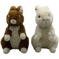 Vente chaude Petits lapins bruns et blancs Jouets en peluche personnalisables