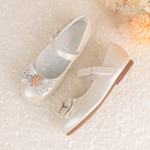 Children's shoesGirls Dress <strong>Shoes</strong> Mary Jane Flower Wedding Party <strong>Bridesmaids</strong> <strong>Shoes</strong> Glitter Princess Ballet Flats for Kid Toddler - Product Image 2