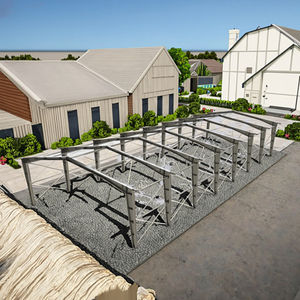 Planimetria Architettonica Moderna per Magazzino, Hangar/Ufficio in Acciaio, Disegni Tecnici con Superficie Zincata a Caldo per Hotel - Product Image 2