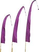Drapeaux Baliflags avec tige Disponibles dans une variété de couleurs Différentes longueurs Fabriqués en satin véritable Drapeaux Umbul originaux Blancs
