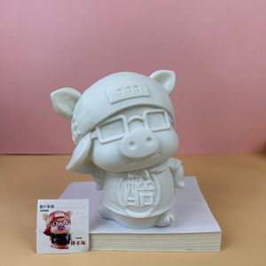 Figurines en vinyle PVC blanc faites à la main, poupées fluides, art créatif DIY, figurines en vinyle 3D irrégulières mignonnes de style dessin animé pour cadeaux de récompense - Product Image 6