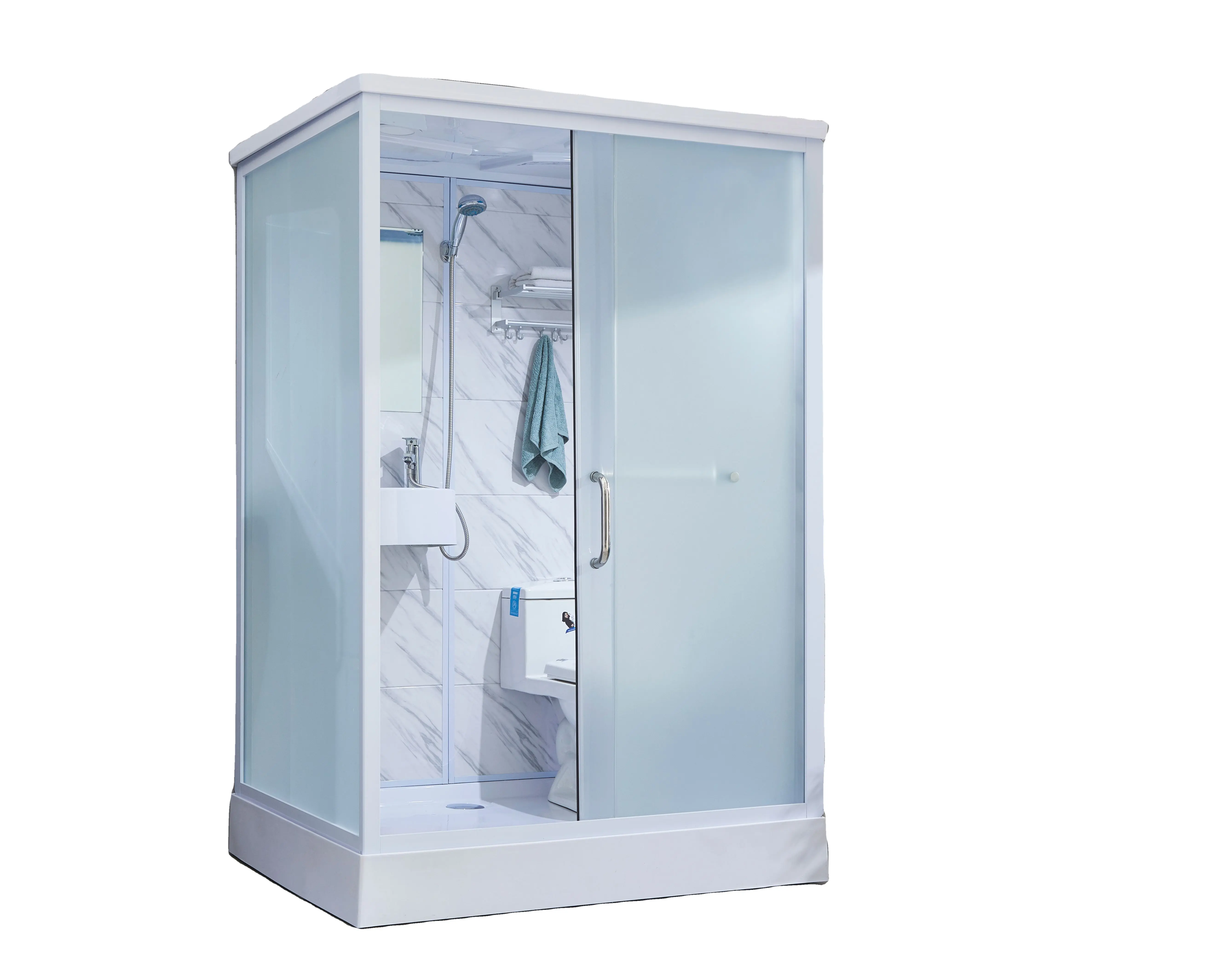 Modulare Duschkabine Duschkabine All-in-One-Badezimmer kapseln mit Toilette und Waschbecken Integrierte Duschräume