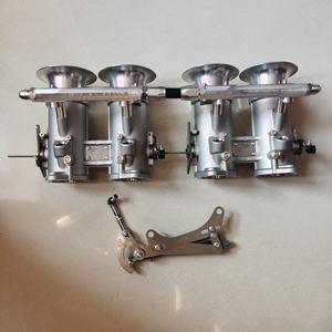 TZ5 FAJS Dual 40/42/45/48/50/55DCOE Kit de cuerpo del acelerador plateado o negro adecuado para carreras y conversión de motor CARB a EFI - Product Image 3