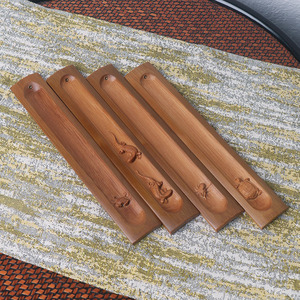 Bamboo Incense Holder Carved Handmade Chinese Style Religious Use All Season Personal Gift - Product Image 1