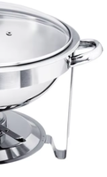 Golden Ware 5L Commerciële Buffet Restaurant Luxe Ovale Rvs Elektrische Chafing Dish Met Glazen Deksel