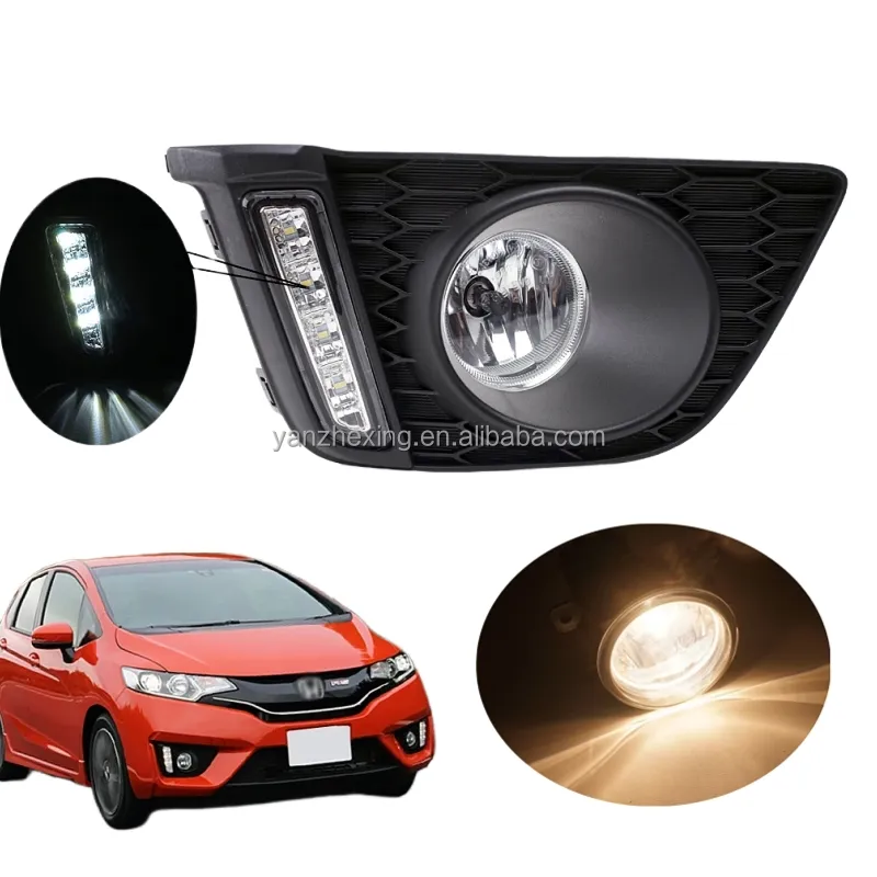 YZX voiture style Spot lumière antibrouillard antibrouillard feux de jour avec interrupteur pour Honda Fit Jazz RS 2014 2015 2016