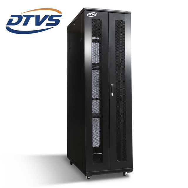 DTVS 42U 19-Inch Server Rack with Front & Rear Double-Opening Perforated Doors 1m Depth Stock Standard Network Equipment Rack