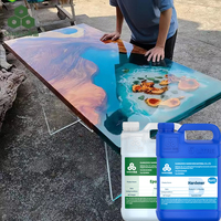 Fabricant de résine époxy transparente personnalisée Résine époxy pour bijoux Vente en gros Tables en cristal Revêtement supérieur résine colle sans jaunissement
