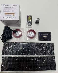 Écran LED pour pare-brise de voiture 20*64, 5V/2A, remplacement, RGB, bricolage, voyant lumineux, œil du diable, application, télécommande, yeux animés, camions - Product Image 6