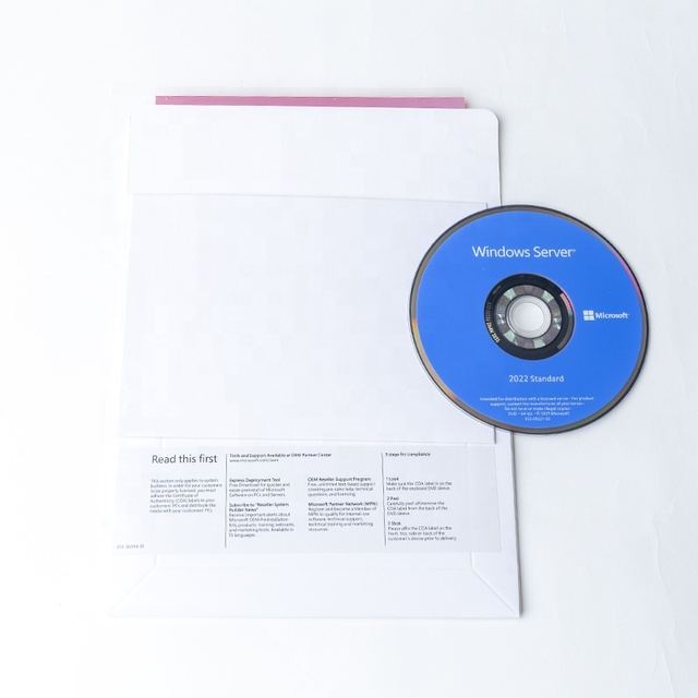 Windows Server 2022 Standard DVD Pack Online Activation of Lifetime Warranty