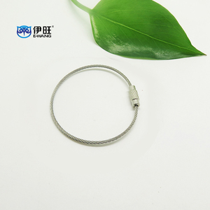EWANG Stainless Steel String Wire Luggage <b>Tag</b> Loops 2 mm <b>Key</b> Ring - Product Image 4