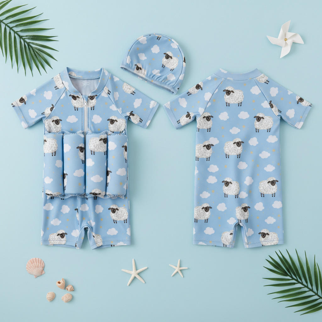 Mouton nuage bleu clair