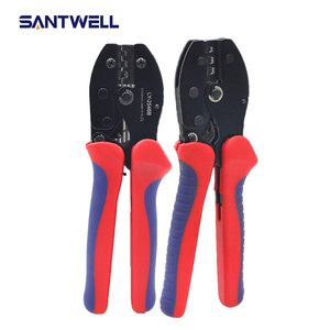 Alicates de crimpado con trinquete, herramienta para crimpar terminales de cable aislados de 2.5-6mm², para terminales preaislados U/Y/O y conectores solares MC4 - Product Image 1