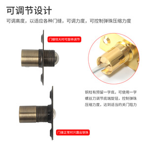 Butée de porte en cuivre finition dorée, fixation par vis, usage intérieur, design moderne et durable - Product Image 2