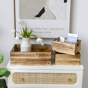 Présentoir de vente au détail de fruits de comptoir en bois ancien attrayant bon marché caisses de stockage en bois pour la vente de produits - Product Image 5