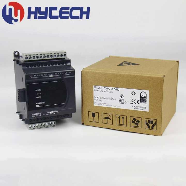 Original Delta Plc Controller Extender DVP04AD-E2 DVP04DA-E2 Analog IO ...