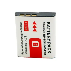 Batería de cámara de 3.7V 1300mAh NP-BG1 NP BG1 NPBG1 NP-FG1 para <span class=keywords><strong>Sony</strong></span> DSC-H3 H7 <span class=keywords><strong>H9</strong></span> H10 H20 H50 H55 H70 H90 HX5V - Product Image 1