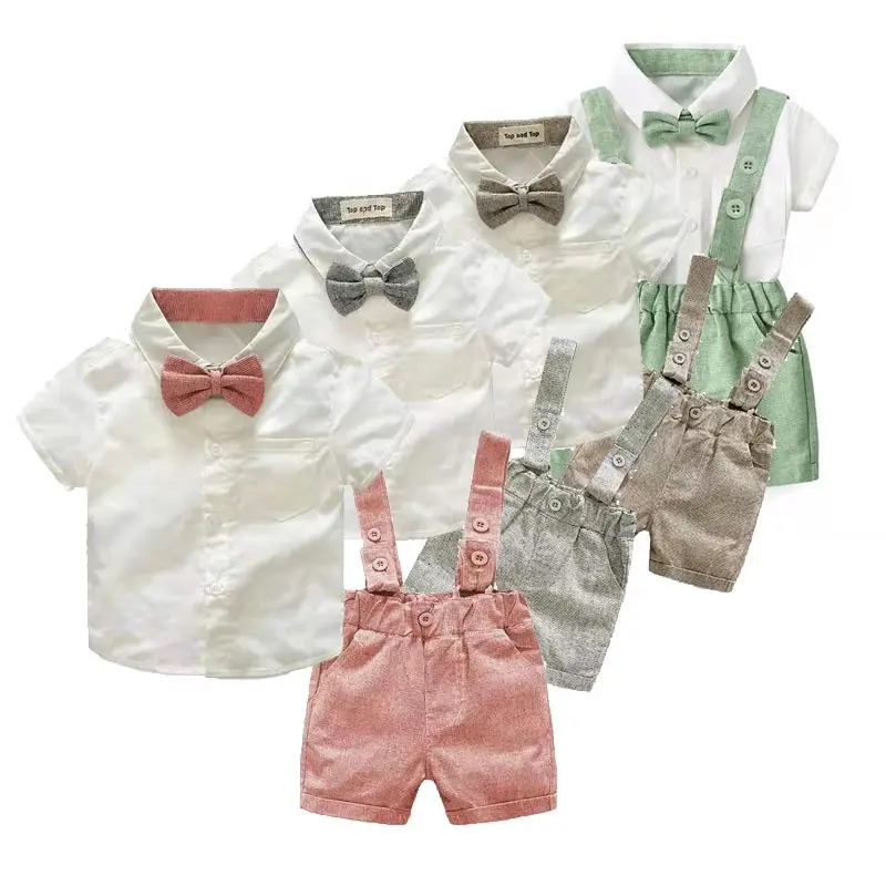 Baby Clothing Boys Infant Clothes Sets Summer Wedding Party Birthday Newborn Boy Clothes Tops+Shorts 1 Year Old Baby Boy Outfits