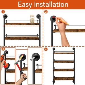 Portaspezie a parete salvaspazio facile da installare Organizer moderno appendiabiti - Product Image 2