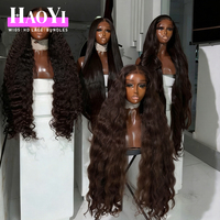 Perruques de cheveux humains alignés sur les cuticules, Lace Front, 13x4, Cheveux vietnamiens bruts, Perruques frontales en dentelle HD, Sans colle, Perruque de cheveux du Cambodge