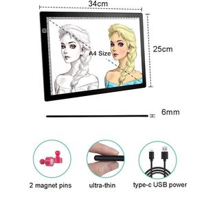 A4 LED แท็บเล็ตเพชรจิตรกรรมกระดานคัดลอก Pad การเขียน Sketching ติดตามแผ่นไฟ - Product Image 5