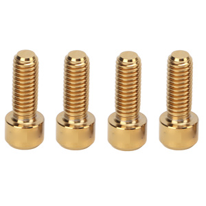RISK Set di 4 Viti per Freni <span class=keywords><strong>Bici</strong></span> da Montagna in Lega di Titanio M6 16mm, Bullone di Fissaggio per Freni a Disco, Accessorio <span class=keywords><strong>Bici</strong></span> Dorato - Product Image 1