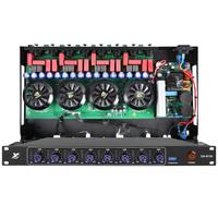 Amplificateur audio de classe D 8 canaux 150W * 8 RMS amplificateur de puissance de lumières LED de taille numérique professionnelle 1U