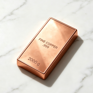 2kg .999 Fine Pure Copper Bullion <b>Bar</b> Custom Engraving Decoration Collection Gift Ingot - Product Image 3