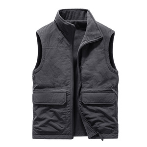 Gilet imperméable en velours double face pour <span class=keywords><strong>homme</strong></span>, nouvelle collection automne-hiver, multi-poches, décontracté, <span class=keywords><strong>sans</strong></span> manches, pour le <span class=keywords><strong>travail</strong></span> - Product Image 5