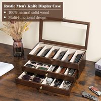 3-lagige Taschen messer Vitrine Hochwertige Aufbewahrung sbox Messer Vitrine Glas messer Vitrine Vitrine