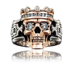 SC Offre Spéciale <span class=keywords><strong>Cool</strong></span> Coloré Zircon Anneaux Hip Hop Fleur Moto Loup Géométrique Anneaux Punk Squelette Crâne Anneaux pour Hommes - Product Image 4